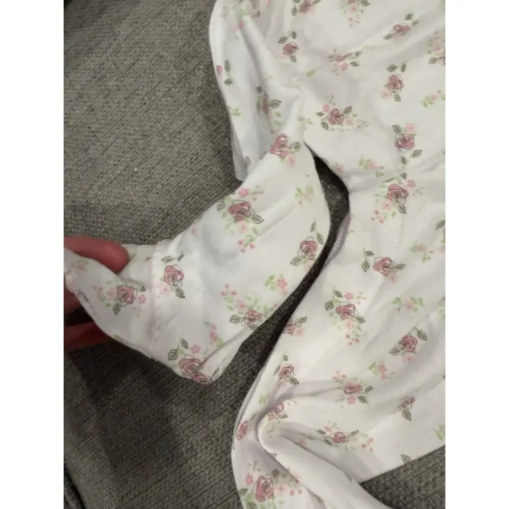 Magnolia Baby Smocked Bishop Style Long Sleeve Fleoal Romper 9 Months NWT $62